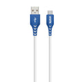 LOOP'D USB To USB Type-C Cable - 1.2 Metre - White/Blue