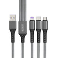 LOOP'D Lite 3 in 1 Multi Cable - 1.2 Metre - Grey
