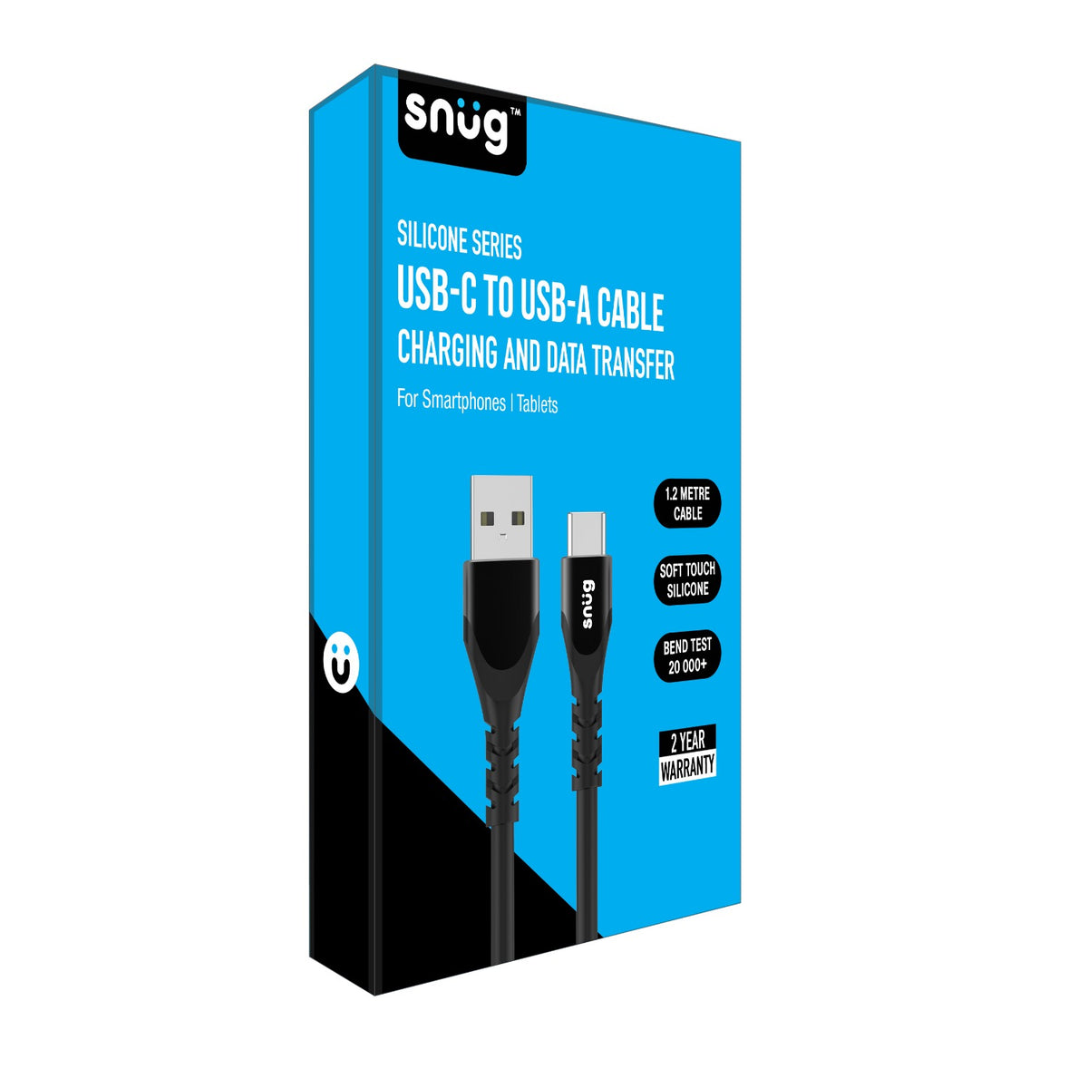 Snug USB To Type-C Silicone Cable - 1.2 Metre - Black 6