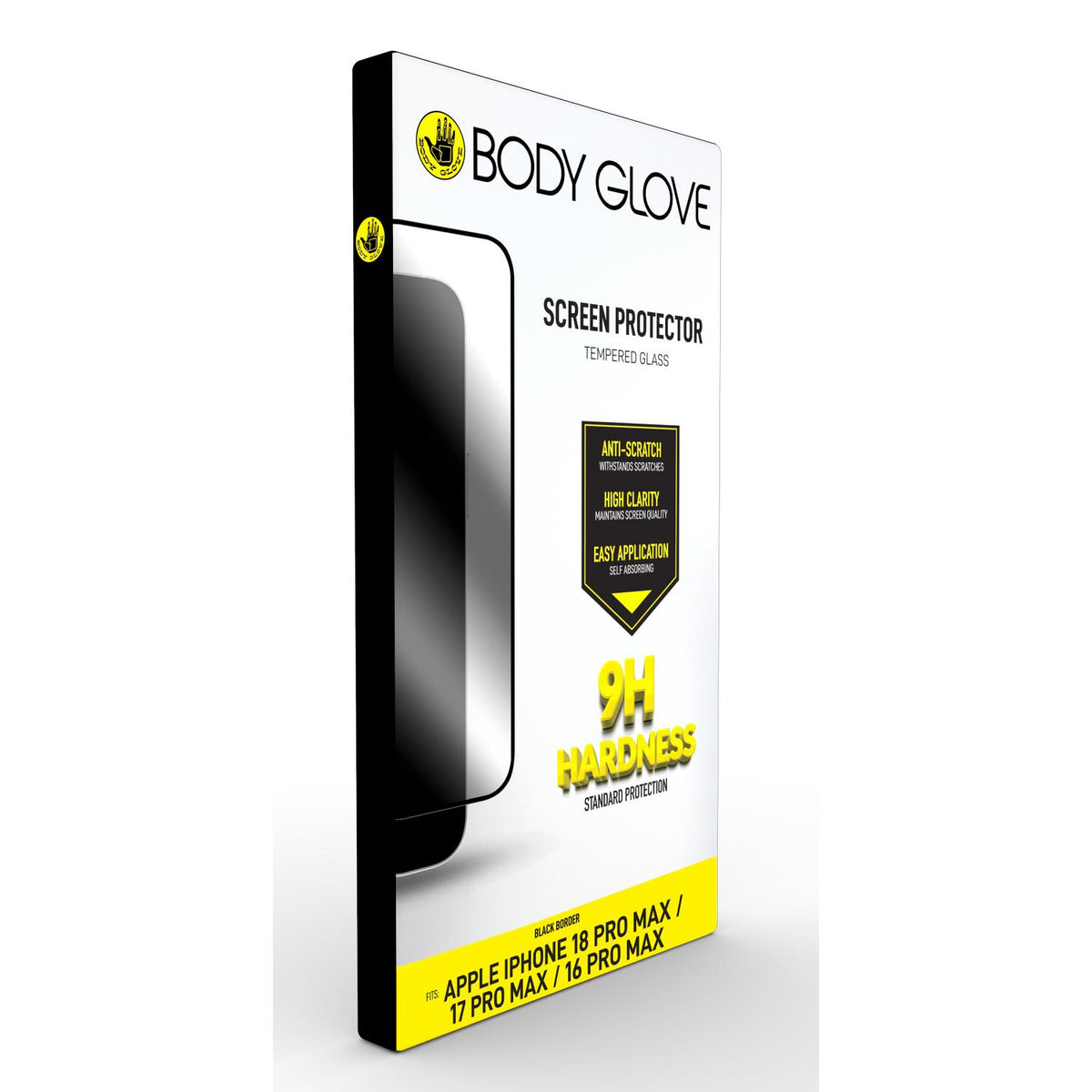 Body Glove Tempered Glass Screen Protector - Apple iPhone 18 Pro Max / 17 Pro Max / 16 Pro Max - Black Border 5