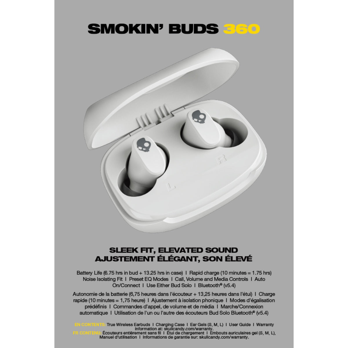 Skullcandy Smokin' Buds® 360 Earbuds - Bone 9