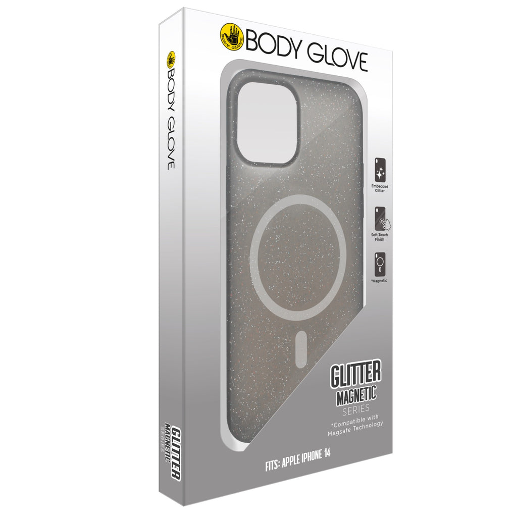 Body Glove Magnetic Glitter Silicone Case - Apple iPhone 14 - Black 5