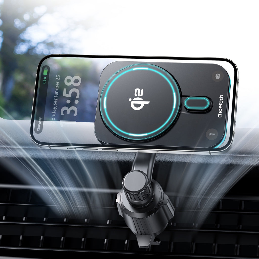 Choetech Magnetic Wireless Car Charger T231-F 15W - Wireless Charging - Black 4