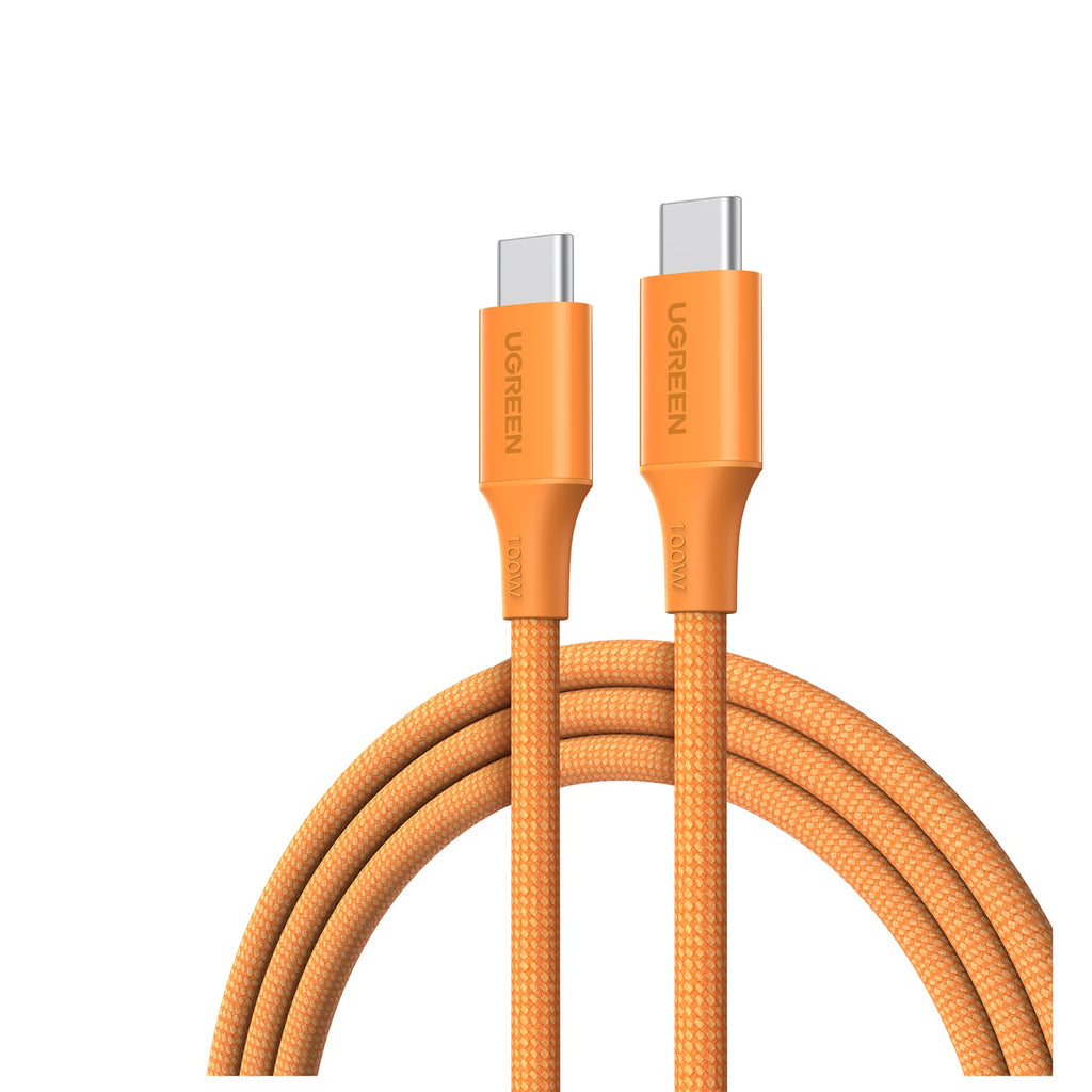 UGREEN Type-C To Type-C Braided Cable 100W 1 Metre - Orange 4