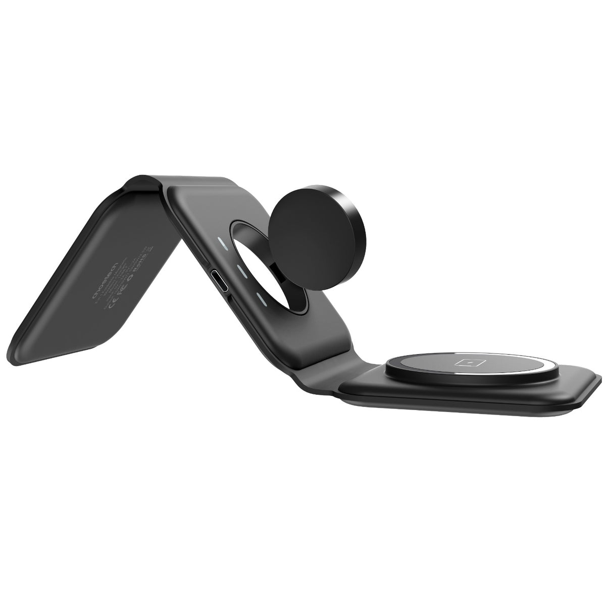 Choetech Foldable 3-in-1 Magnetic Wireless Travel Charger T588-F 15W - Wireless Charging - Black 8