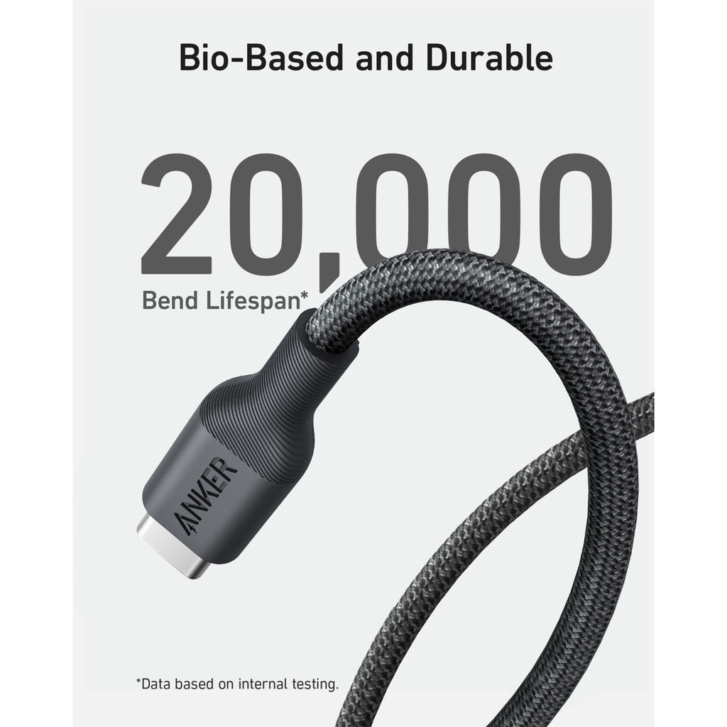Anker 544 Bio-Based USB C-USB C Cable Fast Charging 140W 0.9M - Black 4