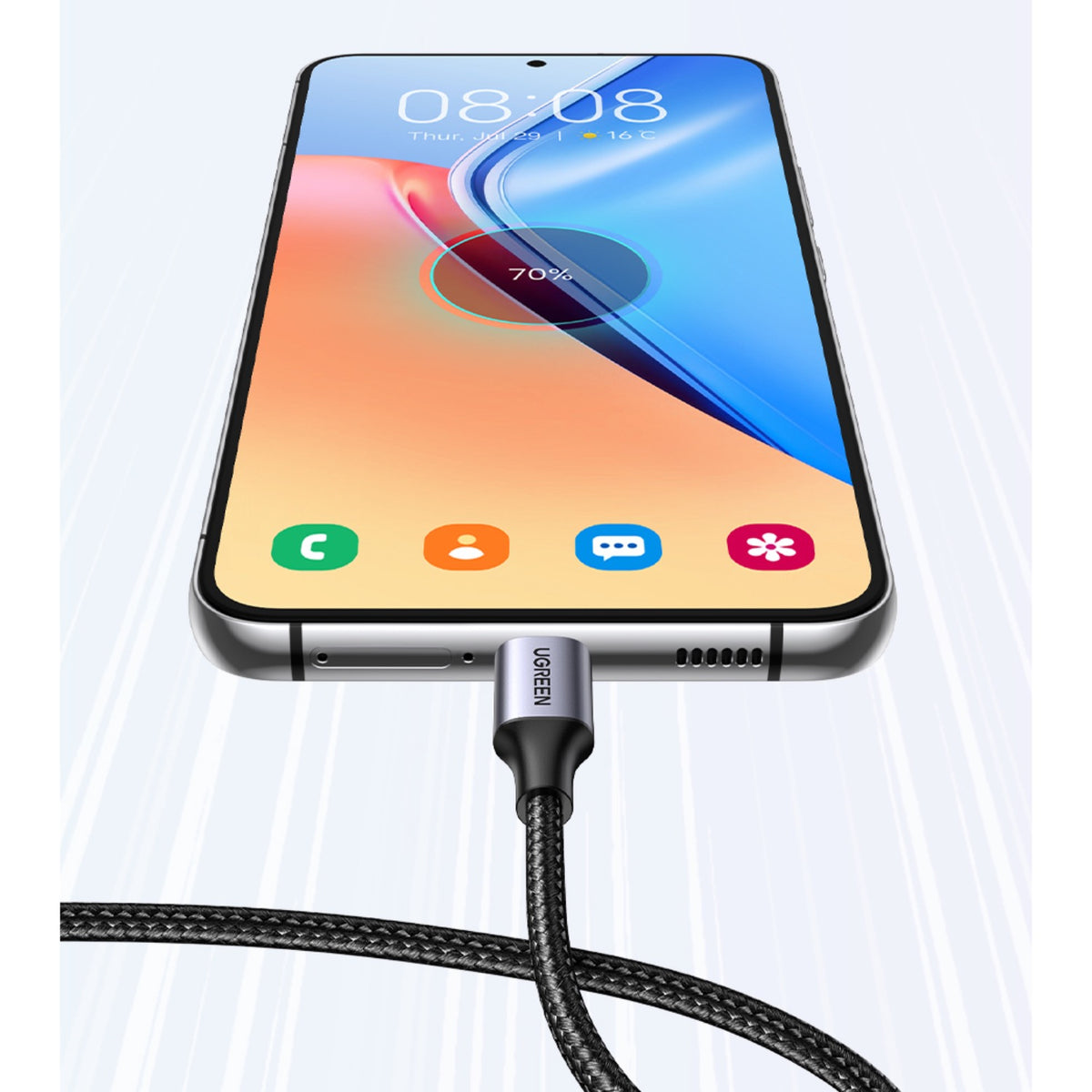 UGREEN USB To Type-C Braided Cable - 1 Metre - Black 3