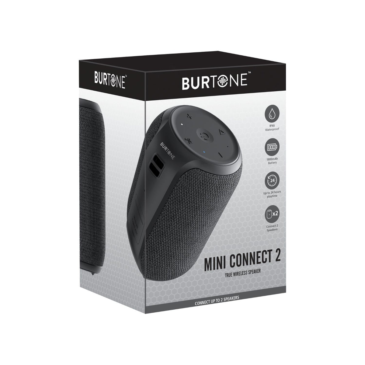 Burtone Mini Connect 2 Wireless Speaker - Black 4