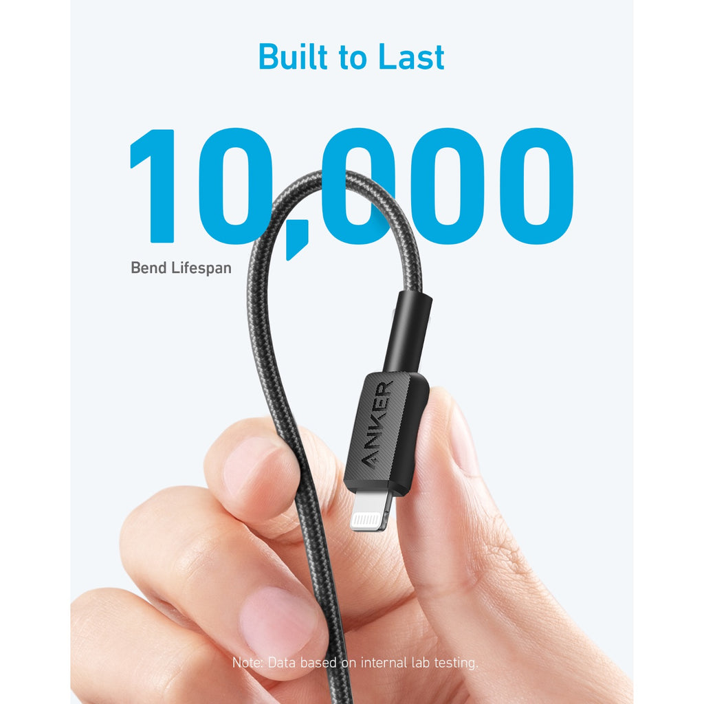 Anker 322 PowerLine USB C to MFI 0.9M 60W Cable - Black 6