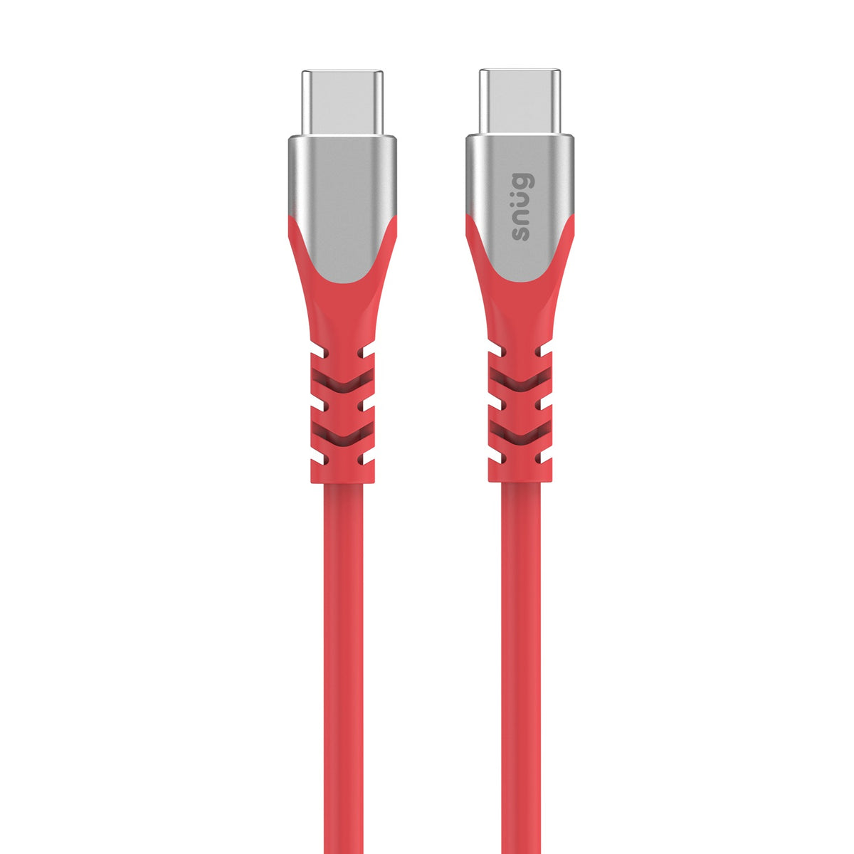 Snug Type-C To Type-C Silicone Cable - 1.2 Metre - Red