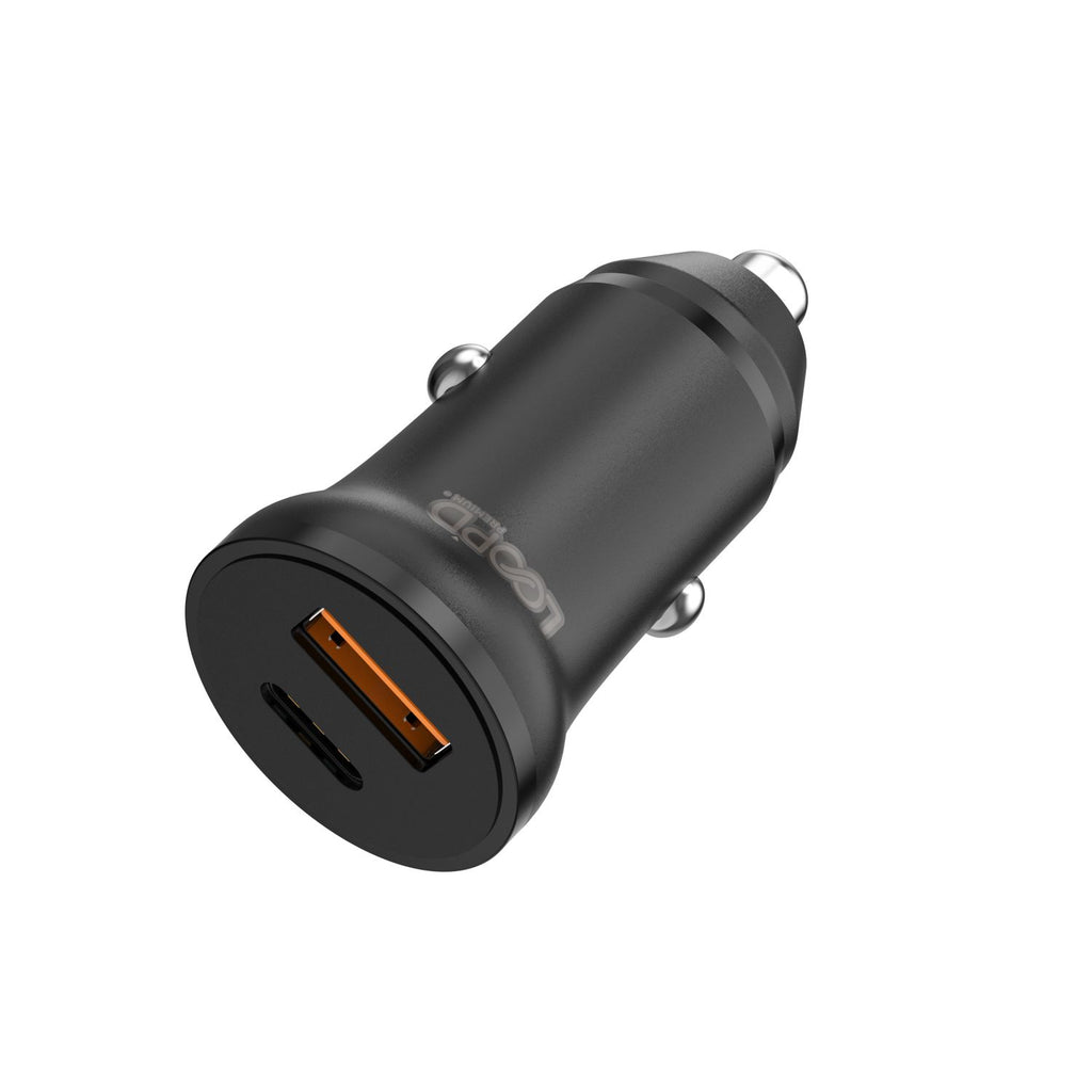 LOOP'D Dual Port PD Car Charger - 20W - Black 3