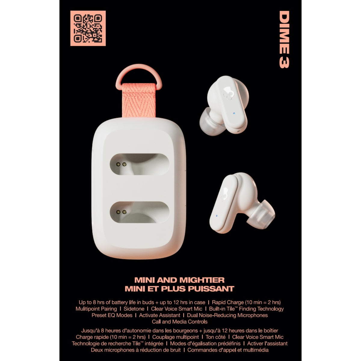 Skullcandy Dime® 3 True Wireless Earbuds - Bone 8