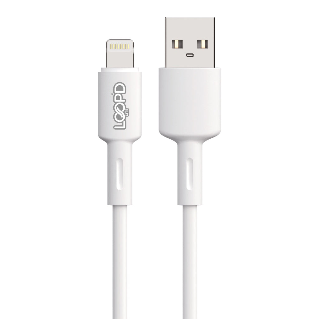 LOOP'D Lite USB To Lightning Cable - 1 Metre - White