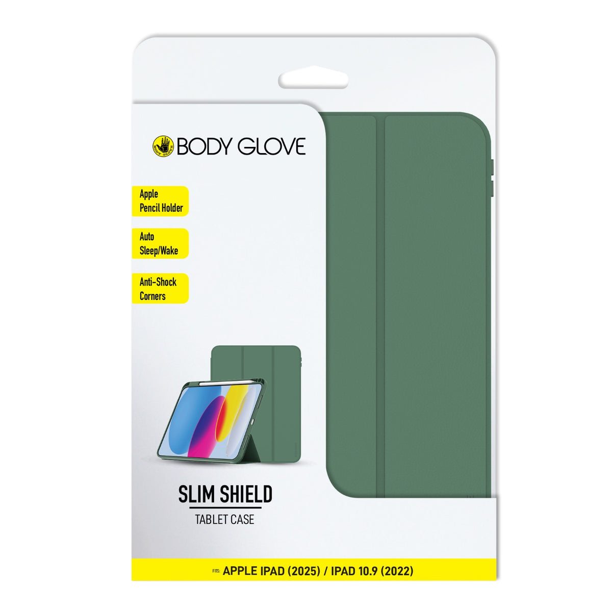 Body Glove Slim Shield Tablet Case - Apple iPad 11-inch (A16, 2025) / iPad 10.9-inch 10th Gen (2022) - Olive 7