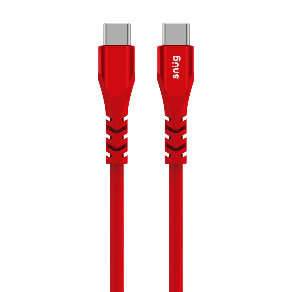 Snug Type-C To Type-C Silicone Cable - 1.2 Metre - Red 3