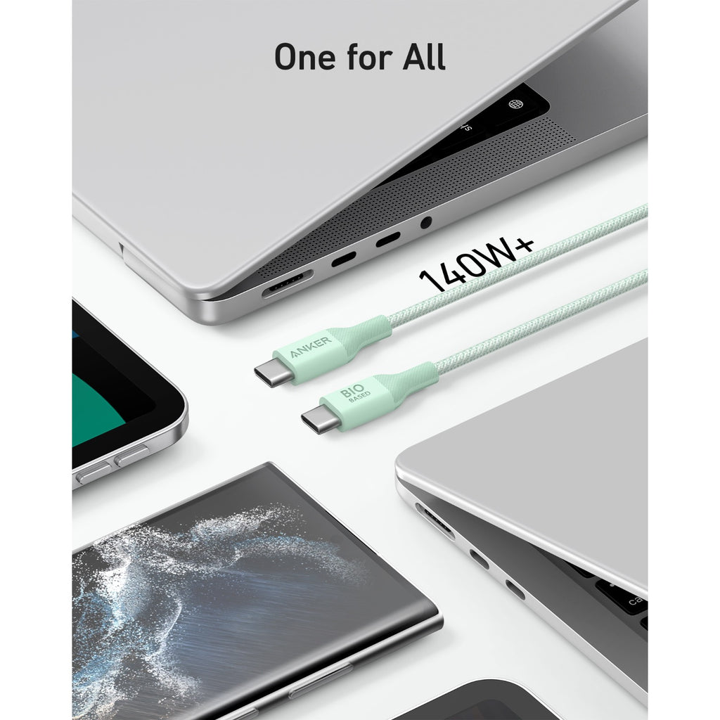Anker 544 Bio-Based USB C-USB C Cable Fast Charging 140W 0.9M - Green 3