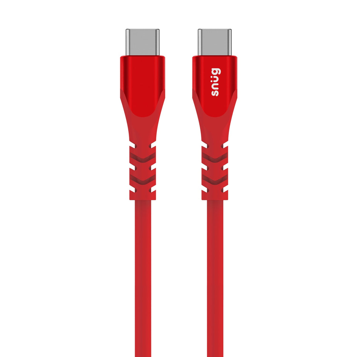 Snug Type-C To Type-C Silicone Cable - 1.2 Metre - Red 2
