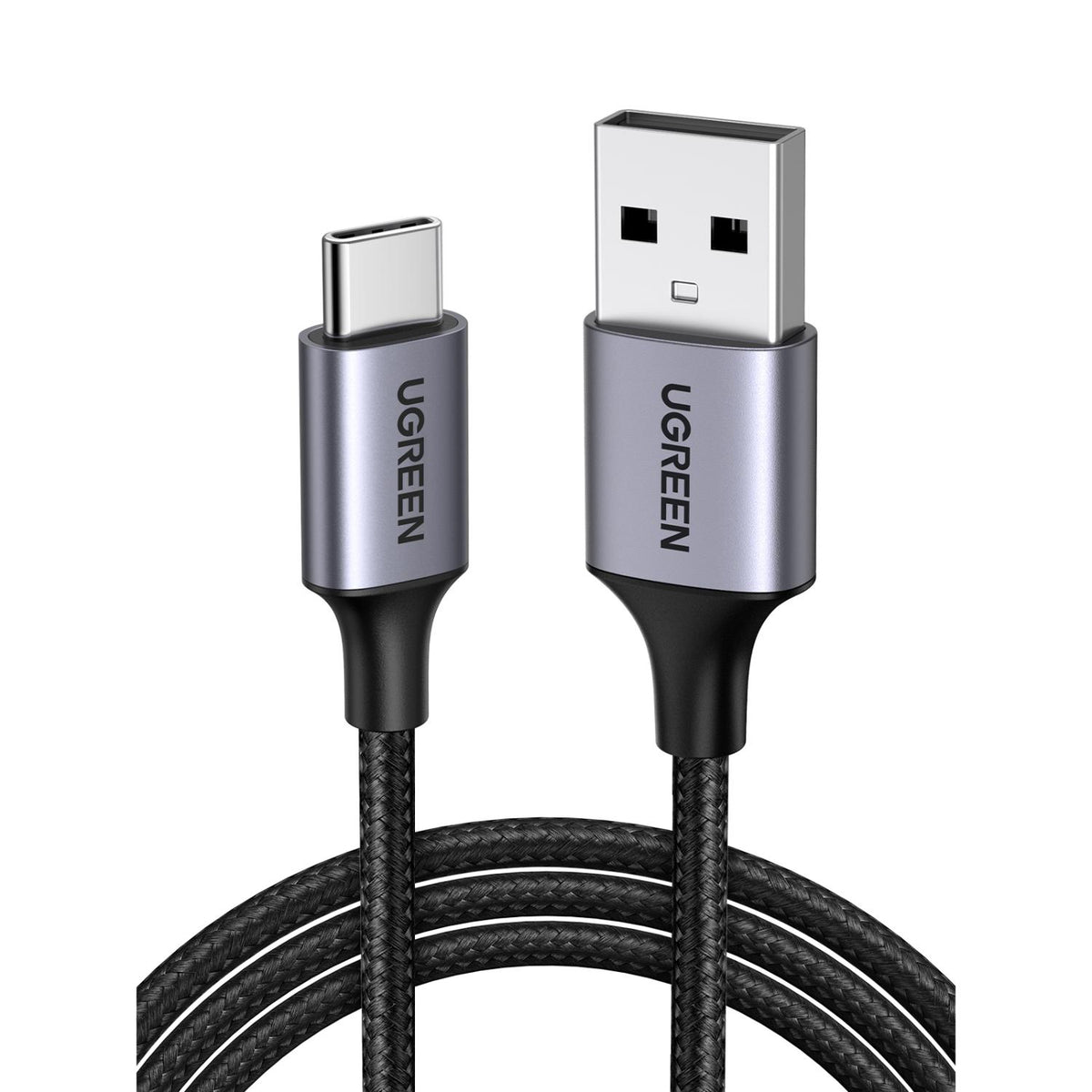 UGREEN USB To Type-C Braided Cable - 2 Metre - Black 2